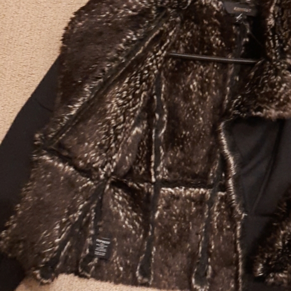 Express Suede Fur Jacket NWOT - Picture 8 of 10